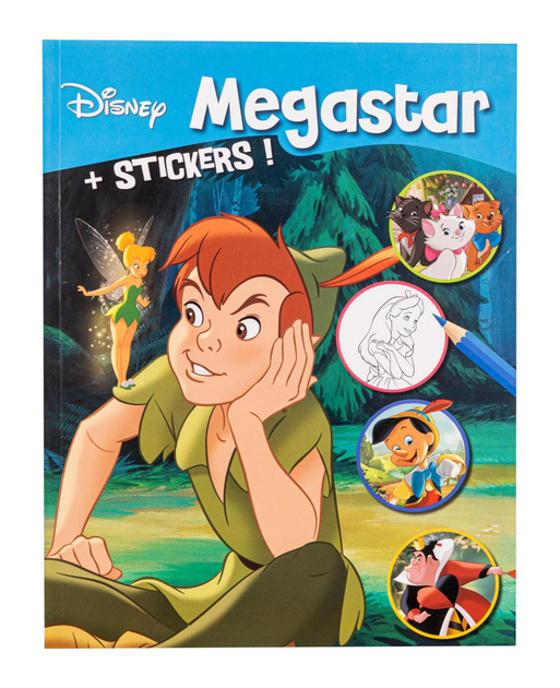 Kolorowanka Disney Megastar Peter Pan z naklejkami (8716745022604) - obraz 1