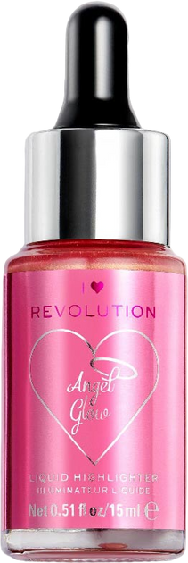 Rozświetlacz Makeup Revolution I Heart Revolution Fantasy Liquid Highlighter w płynie Angel's Glow 15 ml (5057566058759) - obraz 1