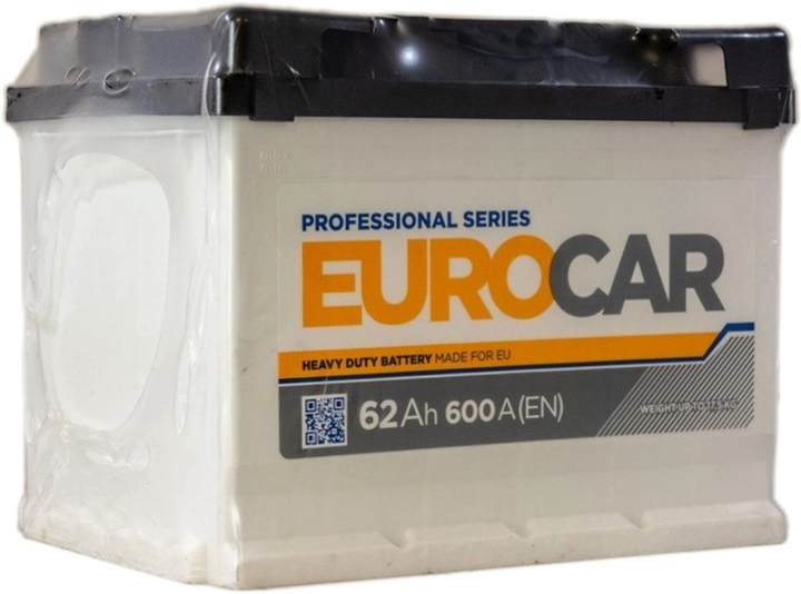 Автомобильный аккумулятор Eurocar 62Ач (-/+) 600А (242x175x190 мм ...