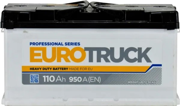 Автомобильный аккумулятор Eurotruck 110Ач (-/+) 950А (353x175x190 мм) (ET1109500) - изображение 1