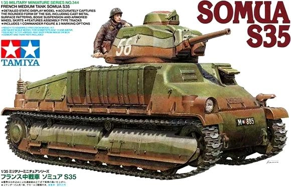 Model do składania Tamiya French Medium Tank Somua S35 1:35 (4950344353446) - obraz 1