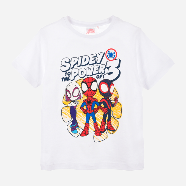 Детская футболка для мальчика Disney Spidey&His EX1280 98 см Белая ...