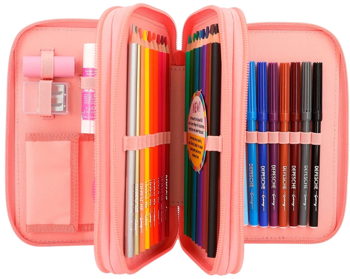 Пенал потрійний Depesche Top Model Cutie Star з аплікацією котика з наповненням (4010070643256) - зображення 6