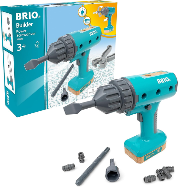 Klocki konstrukcyjne Brio Builder Power Screwdriver 34600 14 elementów (7312350346008) - obraz 1