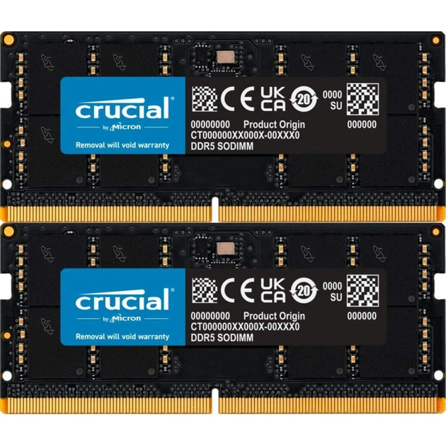 Crucial DDR5 4800 32×2 64GB Crucial 64GB Kit (32GBx2) DDR5-4800 UDIMM | CT2K32G48C40U5
