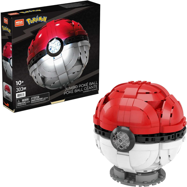 Конструктор Mega Construx Pokemon Jumbo Poke Ball Construction 303 деталей (0887961987393) - зображення 1