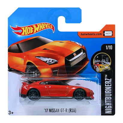 Машинка Базовая Hot Wheels '17 Nissan GT-R (R35) Nightburnerz 1:64