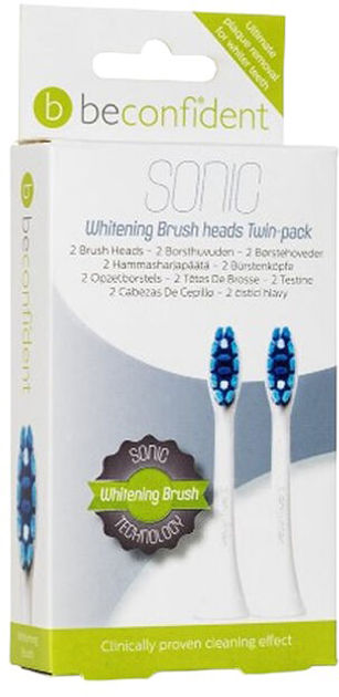Насадки для електричної зубної щітки Beconfident Sonic Whitening Brush Heads White 2 шт (7350064168349) - зображення 1