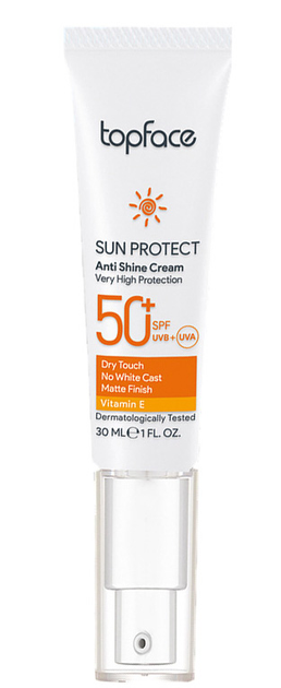 Сонцезахисний крем TopFace Sun Protect SPF 50+ Anti-Shine Cream РТ806 30 мл (8681217251342) - зображення 1