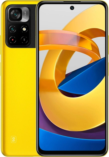 Smartfon Poco M4 Pro 5G 6/128GB Yellow (6934177759413) - obraz 1