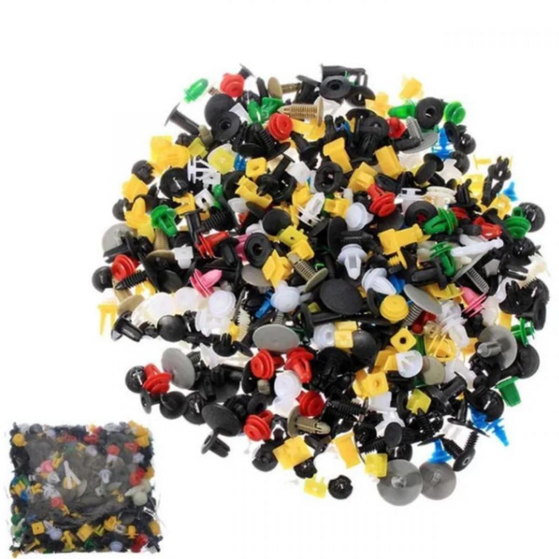 Набор автомобильных крепежей, пистонов, клипс, 500 шт., Multicolor S - изображение 2