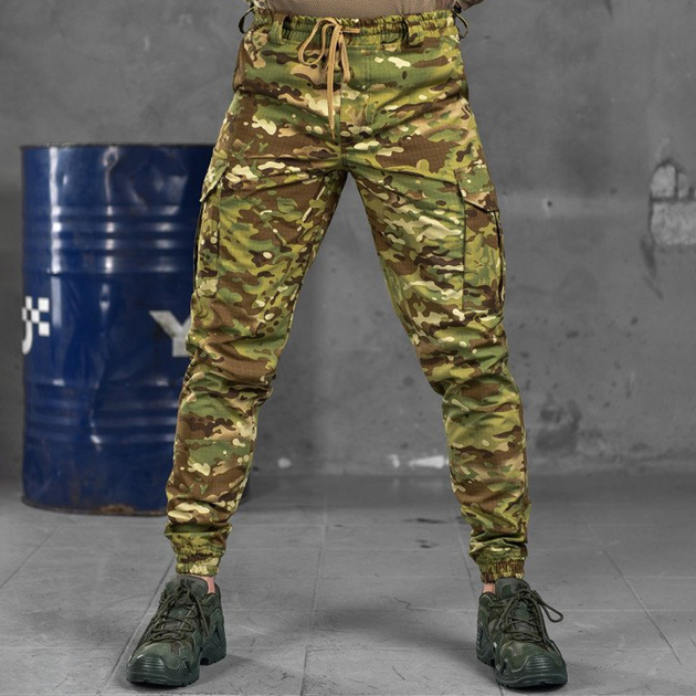 Чоловічі штани "KS Military" Rip-Stop із манжетами на гумках мультикам розмір 2XL - зображення 1