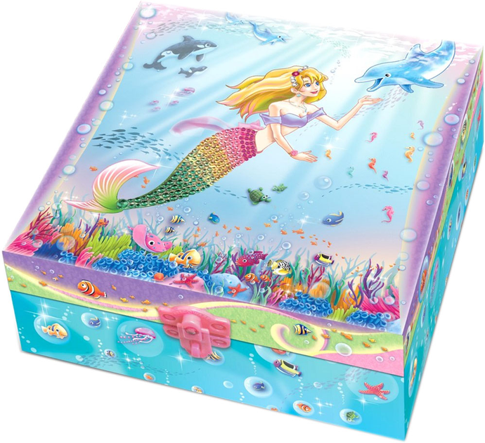 Zestaw kreatywny Pecoware With Diary and accessories in a box with shelves Mermaid (5907543774076) - obraz 1