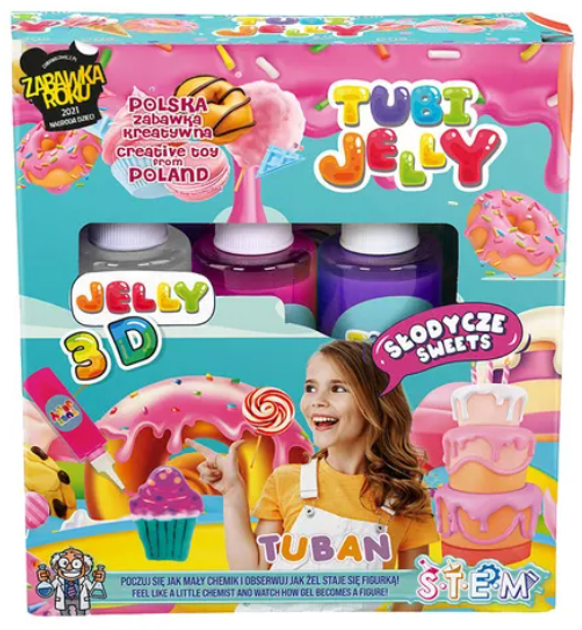 Zestaw kreatywny Tuban Tubi Jelly Sweets 3 kolory (5901087033170) - obraz 1