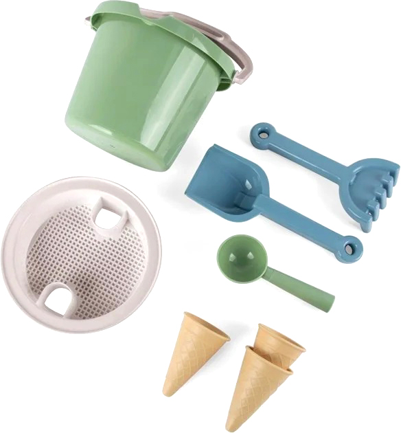 Zestaw zabawek do piasku Dantoy Ice Cream Cones Zielony (5701217048001) - obraz 1