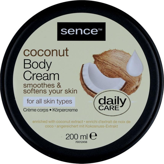 Крем для тіла Sence Beauty Coconut Body Cream живильний та пом'якшувальний 200 мл (8720289262709) - зображення 1