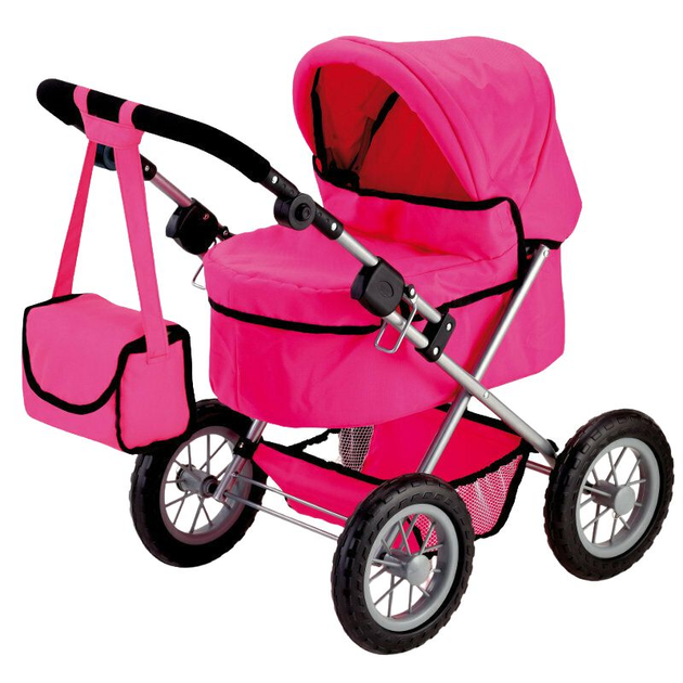 Wózek dla lalki Bayer Design Trendy Różowy 46 cm (4003336130294) - obraz 1