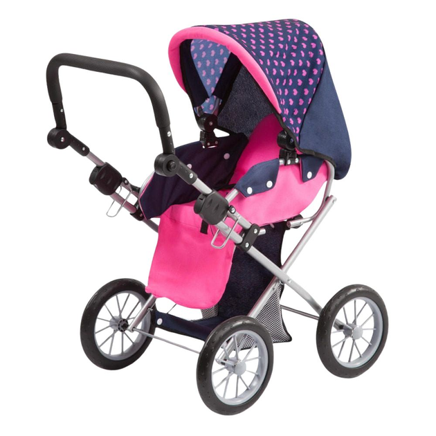 Коляска для ляльки Bayer Jogger Dolls Pram With Pink Hearts & Unicorn з аксесуарами 50 см (4003336136548) - зображення 2