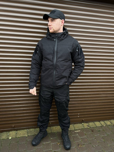 Утепленная Мужская Куртка на Холлофайбере с подкладкой Omni-Heat черная размер XL - изображение 2