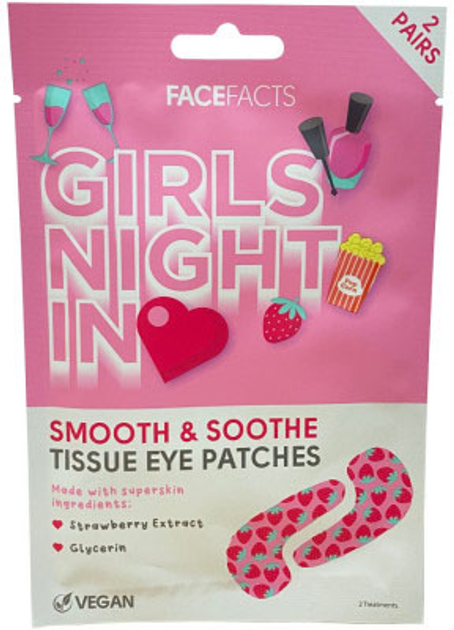 Płatki pod oczy Face Facts Girls Night In Tissue 2 szt (5031413928150) - obraz 1