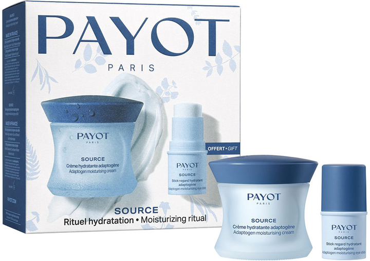 Набір Payot Source Adaptogen Moisturising Зволожуючий крем 50 мл + стік для догляду за шкірою навколо очей 4.5 г (3390150587207) - зображення 1