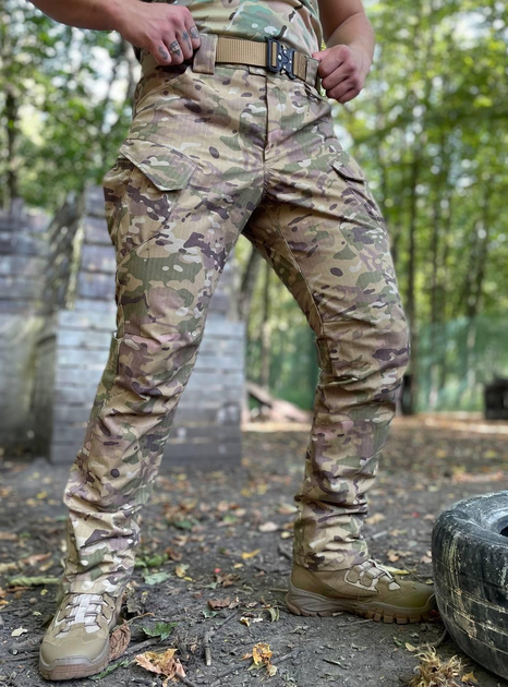 Тактичні штани польові літні, військові штани на літо ріп-стоп світлий мультикам 50 - зображення 1