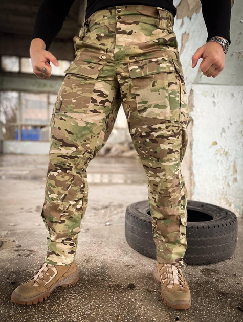 Тактичні штани польові літні, військові штани на літо ріп-стоп Мультикам 64 - зображення 2