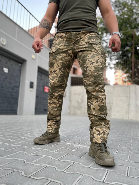 Тактичні штани польові літні, військові штани на літо ріп-стоп Піксель ММ-14 56 - зображення 1