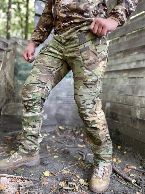 Тактичні штани польові літні, військові штани на літо ріп-стоп Мультикам 48 - зображення 2