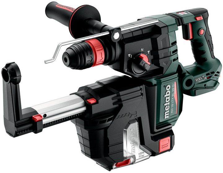 Аккумуляторный бесщеточный перфоратор Metabo KH 18 LTX BL 28 Q Set ISA 18 В + metaBOX 185 XL + устройство удаления пыли и сменный патрон Metabo-Quick (601715900) - изображение 1