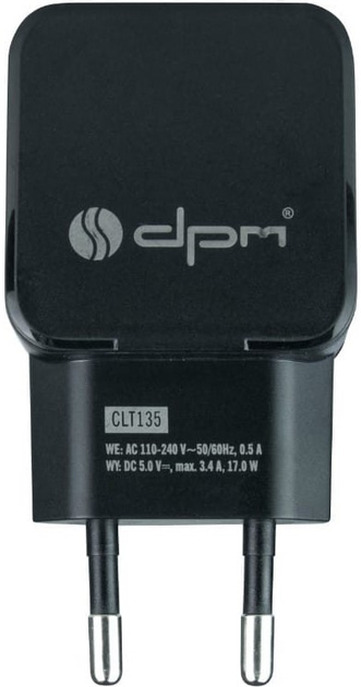 Ładowarka sieciowa DPM 2 x USB czarna (5906881212554) - obraz 2