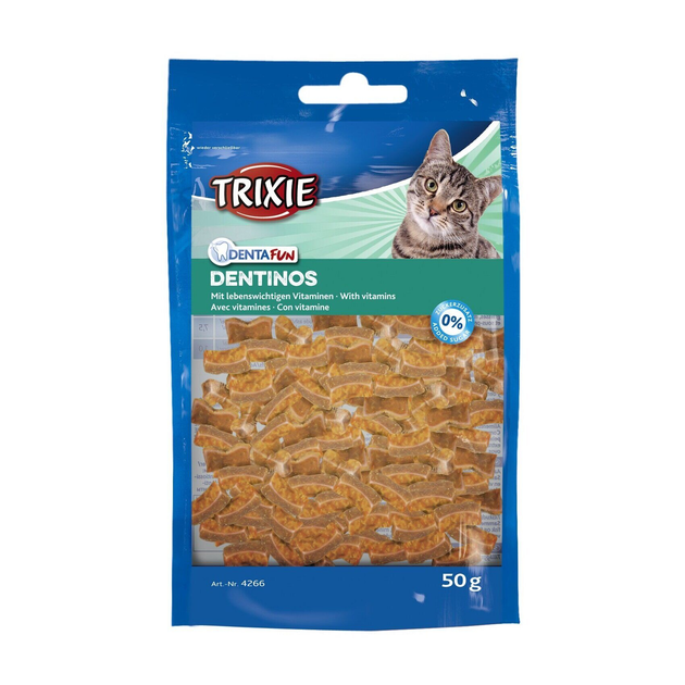 Ласощі Trixie Denta Fun Dentinos Подушечки для чищення зубів у котів 50 ...