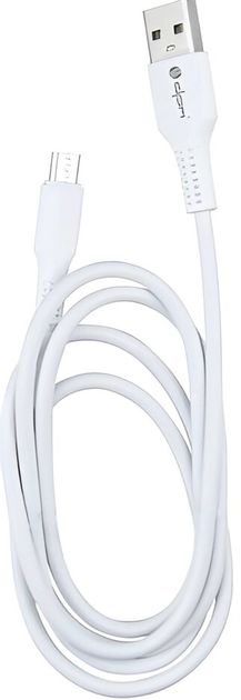 Kabel DPM USB-A - micro-USB 1 m biały (5906881212684) - obraz 1