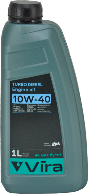 Моторна олива дизель 10W-40 (Vira) Turbo Diesel SL/CF 1л. VI0300 – фото ...