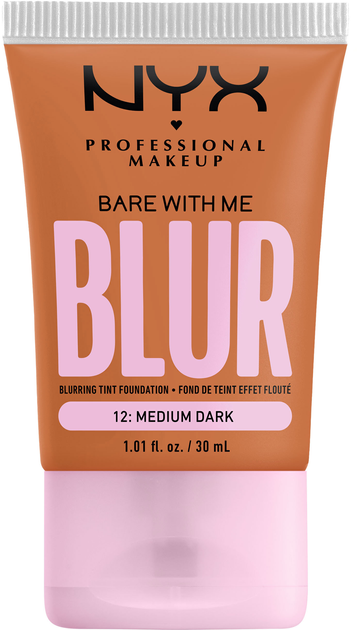 Тональна основа-тінт для обличчя NYX Professional Makeup Bare With Me Blur 12 Medium Dark 30 мл (0800897234393) - зображення 1