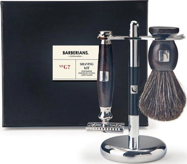 Набір для гоління Barberians Copenhagen Shaving Set Щітка + Станок + Підставка (5709954024098) - зображення 1