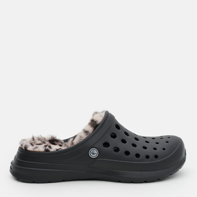 Joybees Cozy Lined Clog (Unisex) - Black/Cheetah – The Heel Shoe