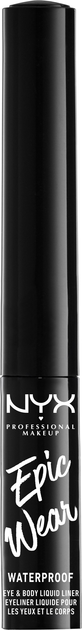 Рідка підводка для очей NYX Professional Makeup Epic Wear Metallic Liquid Liner 01 Balck Metal 3.5 мл (800897103385) - зображення 1