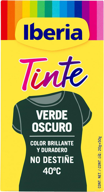 Барвник для одягу Iberia Tinte Colorfast 40 Verde Oscuro 70 г (8411660211330) - зображення 1