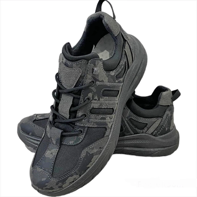 Кросівки чоловічі Dago чорні камуфляжні 44 (ДМ23-03) - зображення 1