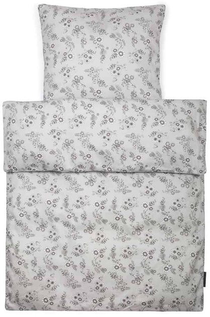 Komplet pościeli Smallstuff Junior Grey Flower Garden (5712352086179) - obraz 1