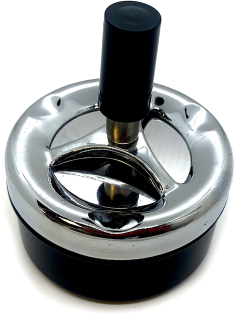 Пепельница бездымная металлическая с крышкой Huka система юла, черная ...