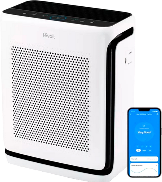 Акція на Очисник повітря Levoit Vital 200S Pro Smart True HEPA LAP-V201S-AEUR від Rozetka