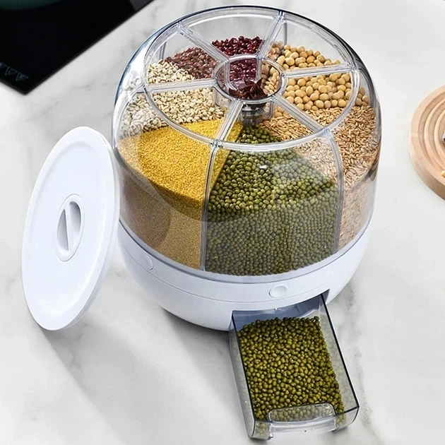 Маленький вращающийся диспенсер для круп с удобным дозатором (1001OP149) - изображение 2