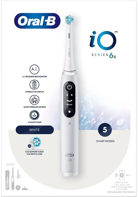 Elektryczna szczoteczka do zębów Oral-B iO Series 6 White (4210201427407) - obraz 2