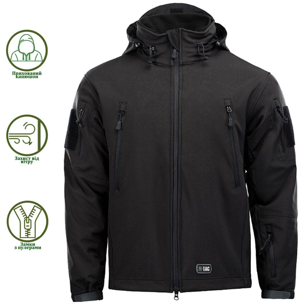 Куртка M-Tac Soft Shell з підстібкою Black 2XL - зображення 1