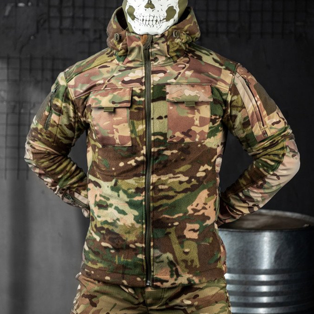 Чоловіча флісова Куртка "Battle" із вставками Softshell мультикам розмір M - зображення 1