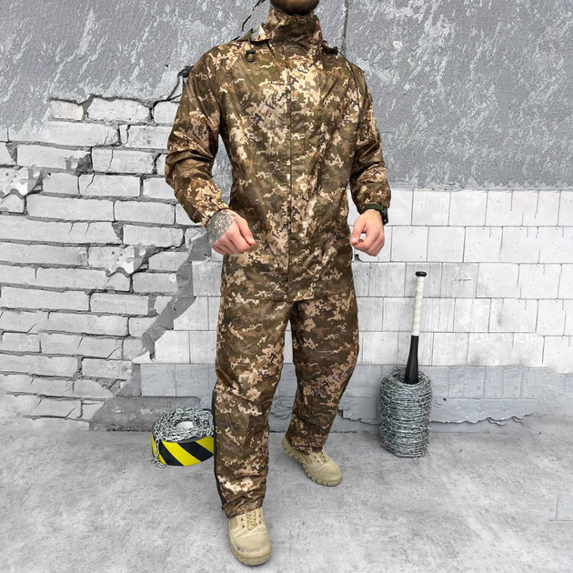 Чоловічий маскувальний костюм "GEN2" / Дощовик + штани піксель розмір 2XL - зображення 1