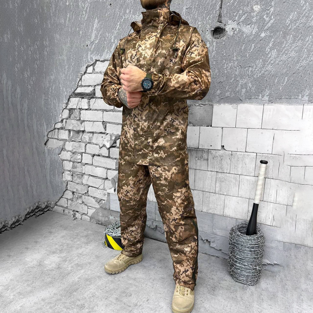 Чоловічий маскувальний костюм "GEN2" / Дощовик + штани піксель розмір 2XL - зображення 2
