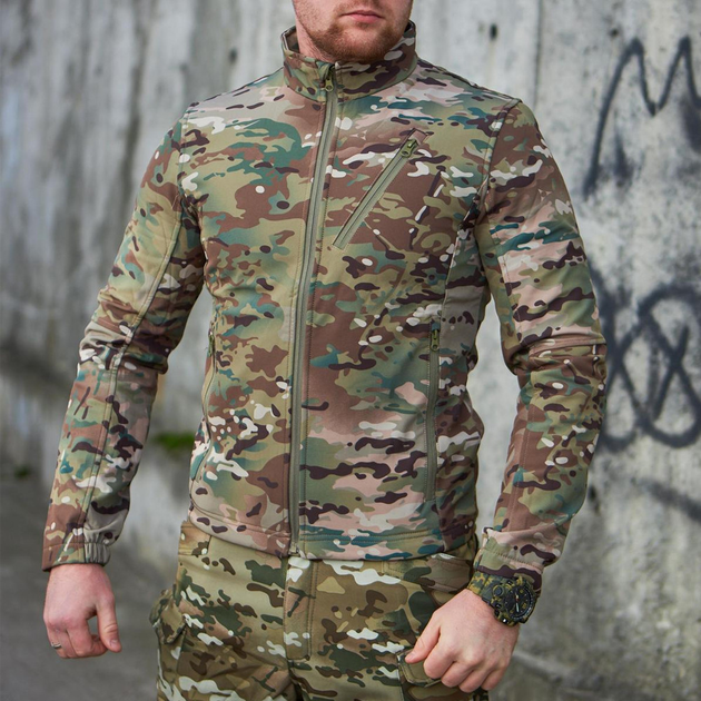 Мужская куртка Warchief Soft Shell на микрофлисе мультикам размер XL - изображение 1